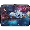 Showudesigns Galaxy Koala Custodia per Laptop da 17 Pollici in Neoprene per Donne, Borsa per Computer da 17 Pollici per Amiche, Custodia per Tablet Carina, Pochette Arcobaleno, Borsa a Tracolla