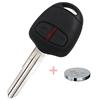 mt key Telecomando radio per auto, 1 custodia, 2 tasti, 1 pezzo vuoto MIT11R + 1 batteria CR1616 compatibile con Mitsubishi
