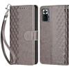 KENHONER Compatibile Cover con Xiaomi Redmi Note 10 Pro/Note 10 Pro Max,Premium Pelle PU Portafoglio Flip Libro Custodia Cover per Redmi Note 10 Pro [Protezione Completa] (Grigio)