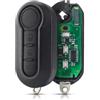 INOKEY Chiave Fiat 500L Bravo Ducato Peugeot Boxer Citroen Jumper Iveco Daily Ypsilon Lancia Delta Musa Alfa Romeo Giulietta (2007-2020) - Aftermarket - Circuito batteria e lama inclusi