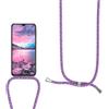 SIMao Custodia Collana per Cellulare Compatibile con Samsung Galaxy J3 2016 - Cover Silicone TPU Protettiva Trasparente - Custodia indossabile per Collo - Case a Tracolla con Cordina, Unicorno