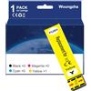 Woungzha Cartuccia d'inchiostro T40D Multipack Compatibile per Epson T40D1 per Epson SureColor SC-T2100, SureColor SC-T3100 SC-T5100, SureColor SC-T3100M MFP (1 Giallo)