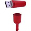 WooTeck Chiavetta USB da 64 GB in metallo liscio, a forma di bottiglia di vino, forte pendrive
