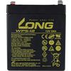 Kung Long WP5-12 F2 - Batteria al piombo, 12 Volt, 5 Ah con attacco Faston da 6,3 mm