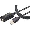 Techly 362220 Cavo Prolunga Attivo Extender USB Hi Speed Estensore di Segnale 20m Nero Nero