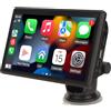 VBESTLIFE Autoradio, Lettore MP5 BT Touch Screen da 7 Pollici, per Carplay, per Android, per Auto, per MirrorLink, con Telecamera di Backup a 12 LED