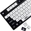 MOLGRIA Set di 128 copritasti B42 blu scuro e bianco per tastiera meccanica, tappi profilo PBT XDA personalizzati per switch Kailh Cherry MX per tastiera ANSI e ISO
