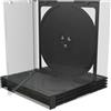 Mables 100 CUSTODIE CUSTODIA BOX DVD CD DOPPIO JEWEL CASE NERO FRONTE TRASPARENTE 2 SUPPORTI