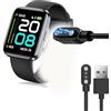 Blueshaweu Cavo di ricarica compatibile con Tensky ID208 Plus smartwatch da 1,8 pollici, stazione di ricarica per Tensky ID208Plus / Quican IDW208 Plus Smartwatch (nero)