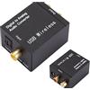 LNHHG Convertitore audio da digitale ad analogico Supporto Fibra ottica Toslink Segnale coassiale a RCA R/L Decoder audio SPDIF DAC