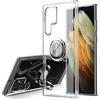 SORAKA Cover trasparente per Samsung Galaxy S22 Ultra 5G con anello rotante a 360 gradi e piastra metallica per Supporto Auto Smartphone Magnetico,Custodia in TPU trasparente Ultrasottile