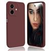 DESSEN Cover per Oppo A40 4G / A40m / Oppo A60 5G - Silicone Custodia Antiurto Protezione Fotocamera Case Sottile e Morbida TPU Bumper Antishock Anti-Impronte, Rosso Vino