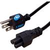 SIMPLETEK - Cavo tripolare di alimentazione da 3 m per notebook con spina NEMA 1-15 Tipo A USA/UK a connettore IEC-320-C5