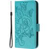 Adolasx Cover compatibile per Samsung Galaxy A55 5G Pelle Tinta Unita Portafoglio Magnetica con Disegni Motivo Flip Custodia Antiurto Resistente Libro Case Donna Uomo - Blu B