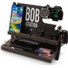 Greta Oto Docking Station Legno Personalizzato per Cellulare Supporto Telefono Compatibilità Universale Accessori Smartphone Svuotatasche Regali per Lui Uomo Papà Marito Natale