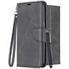 Laybomo Flip Cover per Samsung Galaxy A20e SM-A202F Custodia in Pelle Stile retrò Portafoglio Morbido TPU Silicone Magnetico Protezione con Porta Carta di Credito, Custodia Galaxy A20e, Nero