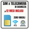 Very Mobile SIM Dati per Telecamere di Sicurezza - 10GB/Mese per 12 Mesi Inclusi - SIM Internet per Videosorveglianza 4G per Telecamera, Router, Modem e Antifurto
