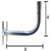 SEM STAFFA A PARETE PER PARABOLA IN ACC. ZINCATO A CALDO LUNGA 260 MM TV 61601P