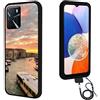 FortiCase Custodia Personalizzata con Cordino per Oppo A53s 5G,Nero Silicone Cover,con la Tua Foto,Immagine o Scritta,per Oppo A53s 5G Personalizzata Case -1ZGS