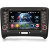 Erisin Android 14 8-Core 4GB RAM+64GB ROM Autoradio Navigatore GPS per Audi TT MK2 7 pollici Radio IPS Schermo Tattile Supporto Wireless CarPlay Android Auto DAB+ Bluetooth 5.0 DSP WiFi Canbus OBD2