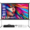 ESMART Professionale MIMOBI Schermo per proiettore a telaio pieghevole 266 x 149 cm (120) 16:9 | Proiettore home cinema schermo di proiezione telaio in alluminio per esterni LCD LED