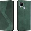 Mo-Somnus Cover per OPPO Realme C12/C15/C25/C25S/7i/ Narzo 20/Narzo 30A, Custodia Portafoglio Cover Protettiva Libro Case Flip Wallet Custodia Pelle PU con [3 Slot per Schede] [Magnetica] (Verde)