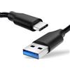 subtel Cavo USB 1,0m compatibile con Fuji FujiFilm X-T3 FujiFilm X-T30 FujiFilm GFX 50R GFX100 Filo carica 3A Cavetto dati USB A 2.0 PVC nero, per fotocamera