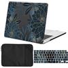 FFBOFFC Custodia per MacBook Air 13,6 Pollici 2025 2024 2023 2022 Modello A2681 A3113 A3240 M4 M3 M2 Chip, Plastica Case Rigida Protettiva & Copritastiera & Borsa, Schizzo floreale blu