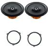 Superauto hi-fi Hertz DCX 165.3 Coppia Di Altoparlanti Coassiali Da 165 mm a Due Vie con supporti compatibili con Fiat Panda 169 dal 2003 al 2012 Predisposizione posteriore