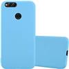 Cadorabo Custodia per Honor 7x in CANDY BLU - Morbida Cover Protettiva Sottile di Silicone TPU con Bordo Protezione - Ultra Slim Case Antiurto Gel Back Bumper Guscio