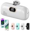 Bpoeee Mini Portable Charger Power Bank for Phone, Small Portable Charger for iPhone, Upgraded 3000/5000/10000 Mah Fast Charging, Compatible with All Types Phone (white,10000mA,Type-C interface)