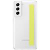 Samsung Silicone Cover with Strap Custodia con fascia per Galaxy S21 FE 5G, White