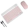 ELICTECH Tastiera e mouse wireless wireless ricaricabile ultra sottile per Android Windows Tablet cellulare iPhone iPad Pro Air Mini iPad tastiera mouse ergonomica e compatta (rosa)