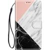 Choeeu ChoosEU Cover per Samsung Galaxy A10 2019 / M10 Custodia in Pelle Portafoglio Silicone Flip Case Elegante Disegni Antiurto Protettiva per Ragazze Donne Cover a Libro Magnetica con Stand - Marmo