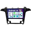 BXLIYER SXAUTO Android 14 IPS Autoradio Per Ford S-Max (2007-2015) - 4G+64G - Senza fili Carplay & Android Auto - LED Camera + MIC - DAB Fast-boot Volante 360-CAM AHD DSP Bluetooth - 2 Din 9 Pollici