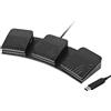 iKKEGOL [Aggiornato] iKKEGOL USB Triple Foot Pedale Interruttore Ottico Controllo 3 Tasti Tre Tasti Programma Tastiera Computer Mouse Gioco Azione HID