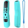 Hesupy Custodia protettiva in silicone per telecomando TV LG MR21GA, MR21GN, MR21GC, MR22GA, MR22GC, MR23GA, MR23GN, MR23GC, stick TV, con impugnatura antiscivolo e resistente agli urti con cordone (verde