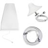 SMTYXS Amplificatore Ripetitore Segnale Telefonico 698-2700MHz 4G 3G 2G LTE CDMA GSM DCS Femmina Set Antenna Interna Ed Esterna Copertura più ampia(Suit 4)