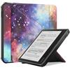 SATURCASE Custodia per Kobo Libra Color 7 pollici, bella pelle PU silicone Flip Folio pieghevole trasformatore stand ultra sottile leggero custodia protettiva con funzione auto sleep/wake (KN-3)