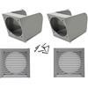 Generico Porta Casse Altoparlanti Box colore grigio (senza altoparlanti) per montaggio Stereo autoradio Specifiche per Panda modello 141 prodotte dal 1986 al 2003-2072G