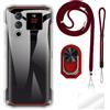 ESACMOT ESCAMOT [4 in 1] Custodia Compatibile con Doogee Blade 20 Ultra con Lanyard, Cinturino da Polso e Anello, Cover Anti-Caduta Kit da Viaggio Sicuro (set rosso)