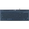 SIMPLETEK - Tastiera Multimediale con filo - cablata USB | QWERTY Layout Italiano | Ergonomica | Nera - Compatibile con Windows