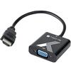 Techly 361896 Cavo Convertitore Adattatore da HDMI™ a VGA 1920x1200 a 60Hz con Audio 3.5 Nero
