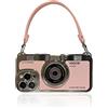 QoKcoahn Custodia per iPhone 13,Carino 3D Vintage Camera Caso con Cinturino A Mano Unico Cool Silicone TPU Caso Shockproof Protector per iPhone 13