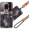 JEZSTHAI Cover Compatibile con Redmi Note 9 Pro Max Custodia in Silicone TPU Morbido con Cordino/Laccio Tracolla Cellulare,Antiurto AntiGraffio Protettiva Bumper Case con Disegno Motivi,Cover*A05