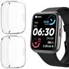 Blueshaweu ID208 Plus Smart Watch Case, Soft All Around TPU Case con Pellicola Protettiva Schermo Compatibile per Quican/ENOMIR/Tensky/Fitpolo ID208 Plus Smart Watch-1,8 (Trasparente+trasparente)