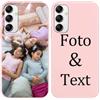 Yoedge Cover Personalizzata Custodia per Samsung Galaxy A14 4G/5G 6,8 Personalizzato con Foto Testi Disegni Personalizza Custodia Immagine, Antiurto Rosa Personalizzabili Case per Samsung A14