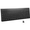 Hongu Tastiera senza fili, keyboard wireless 2.4GHz, pulsante silenzioso, compatibili Mac/Windows/tablet