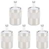 Yunir 5 Pezzi UHF PL-259 Testa Alimentatore Maschio, Corpo Principale in Ottone nichelato, Placcato Argento, Isolante PTFE per Cavo coassiale Ohm RG8/RG214/RG213 9913/LMR400
