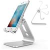 Happy Go-Mart Supporto universale per telefono, regolabile, in alluminio, compatibile con iPhone 11, 12, 13, Huawei, Galaxy e tablet (argento)